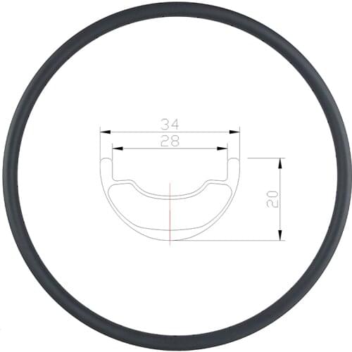 New Arrival 340g 29er light XC 34mm x 20mm Tubeless MTB Carbon Rim 28mm Inner Width UD 3K 12K Matte Glossy Mountain Bike Wheel