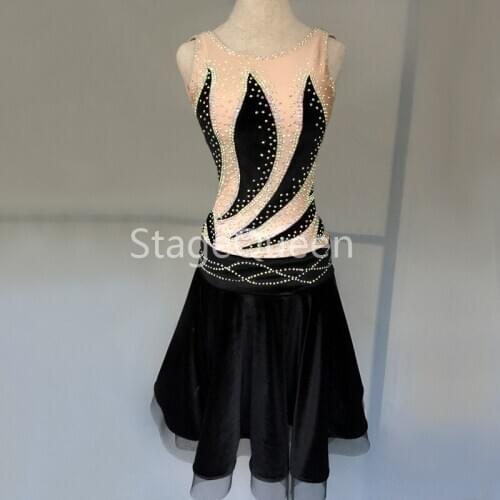 New Latin Dance Dresses Women High Quality Customized Salsa Rumba Samba Dancing Skirt Lady Fringe Latin Competition Dance Dress