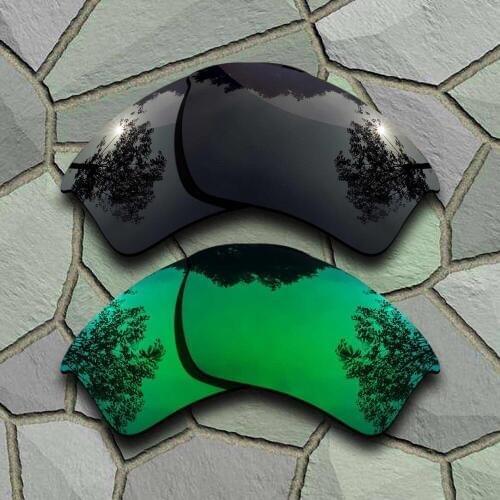 Grey Black&Jade Green Sunglasses Polarized Replacement Lenses for Oakley Half Jacket 2.0 XL