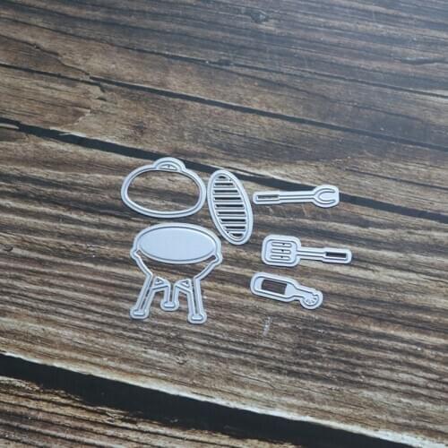 Cookware Barbecue Tools Metal Cutting Dies Embossing Scrapbooking Stencil Craft Cut Dies For DIY Card Crafts Handmade