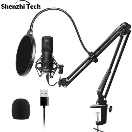 BM700 Professional Computer USB Microphone Kit 192KHZ/24BIT Recording Condenser Microphone For Phone Karaoke Live Stream