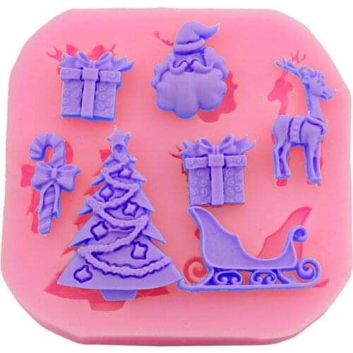 Christmas series fondant silicone cake mold DIY silicone chocolate mold baking utensils tools