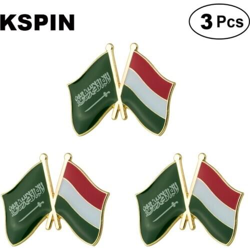 Saudi Arabia & Hungary Frendship Lapel Pin Brooches Pins Flag badge Brooch Badges