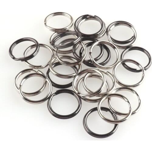 Jump Ring 30pcs Split Ring Silver/Gunmetal Key Ring 15mm Key Ring Iron Round Ring DIY Accessories Jewelry Charm Purse Hardware