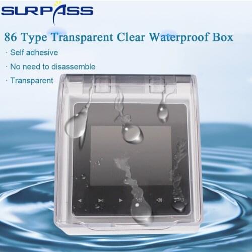 86 Type Waterproof Junction Box Wall Amplifier Full Coverage Bathroom Rack Self-adhesive Balcony Flame Retardant Connection Box