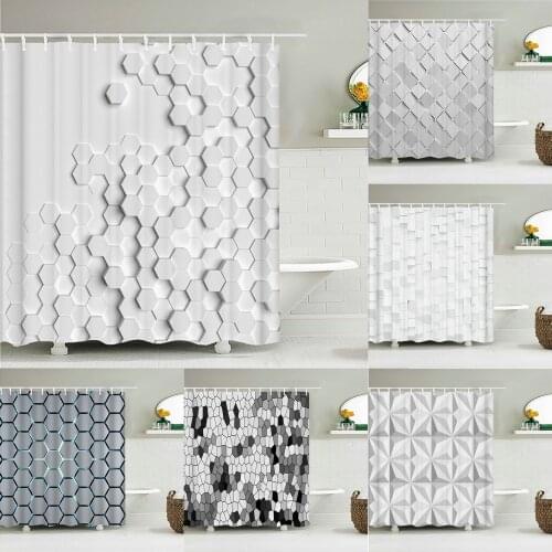 High quality washable bathroom curtains 3D printing shower curtain polyester bath screens home decoration