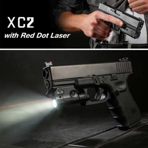 XC2 Ultra Laser Light Compact Pistol Flashlight Combo Red Dot Laser Tactical LED MINI White Light 200 Lumens Airsoft F