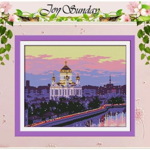 The Courtyard Building Counted Cross Stitch 11CT 14CT Cross Stitch Set Wholesale Scenery Cross-stitch Kit Embroidery Needlework