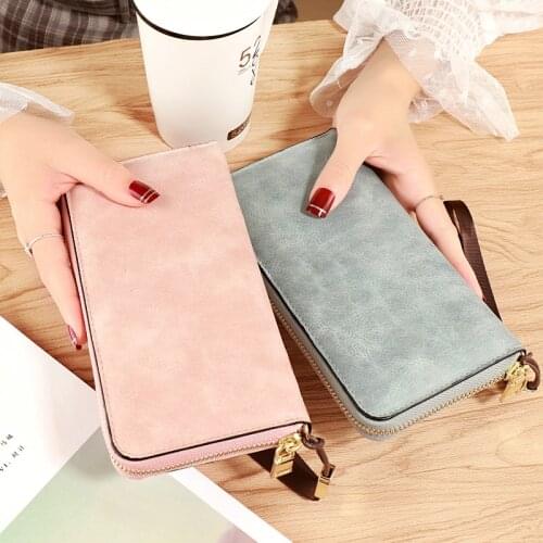 Female Long Large Card Purse Ladies Handbag Brand Designer Wristband Wallets Women Many Departments Clutch Wallet