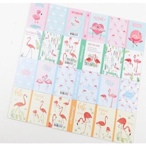 1pcs/lot Cartoon Flamingo Series Fold Sticky Notes Memo Notepad Memo Writing Scratch Pad Message Paper Label