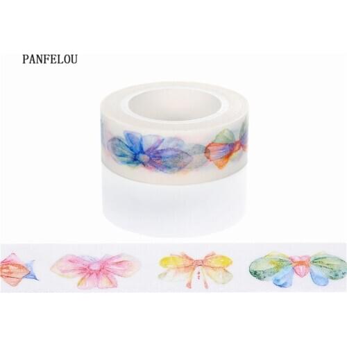 10M*10mm little bowknot Sticker Washi Masking tape Quality good price HOT sell DIY Scrapbook Embellishments Decoration
