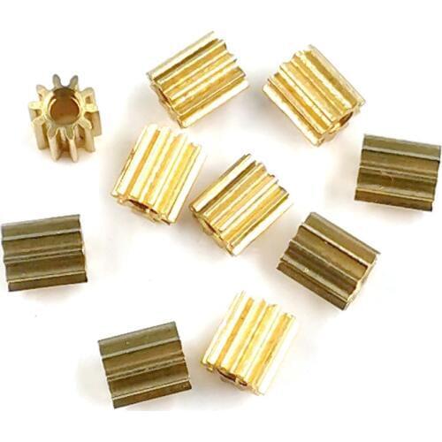 101A 0.25M Pinion 10 Teeth 3mm OD Mechanical Small Modulus Gear Metal Copper Hole 1mm Tight Match