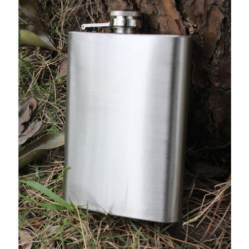 100pcs/lot Stainless steel 9oz Hip Flask Drink Flask for whisky Wine White Spirit ,Easy Use Pocket Size for Travel and Fishing