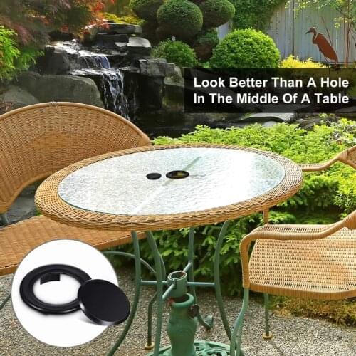 12 Pcs Umbrella Pole Wedge Table Umbrella Thicker Hole Ring Plug and Cap Set Outdoor Patio Chair Feet Glide Protectors