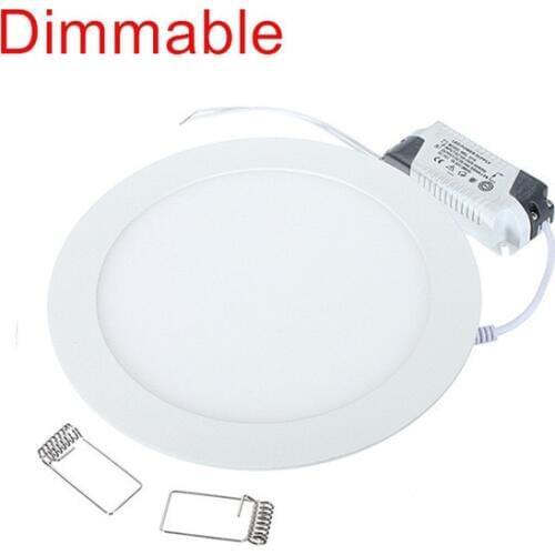 20pcs/lot Dimmable Ultra thin 3W/4W/ 6W / 9W / 12W /15W/ 25W LED Ceiling Recessed Grid Downlight / Slim Round Panel Light