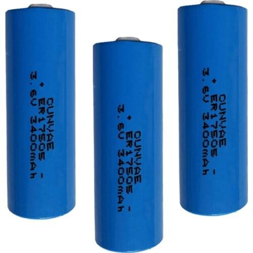 3pcs ER17505 17505 LS17505 3.6V A Size Lithium Battery 3400mAh Thionyl Chloride Battery for Electronic Meters Tracking Device