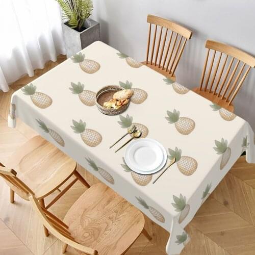 Pineapple Tablecloth Decoration Living Room Table Cover Square Print Polyester Wholesale Table Cloth