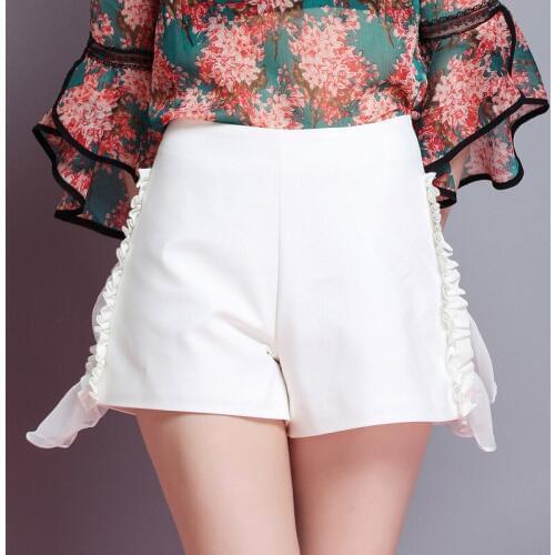 White shorts slacks cotton reflective rainbow women clothes 2019 black rave mini fem me plus size sexy Loose green fungus edge