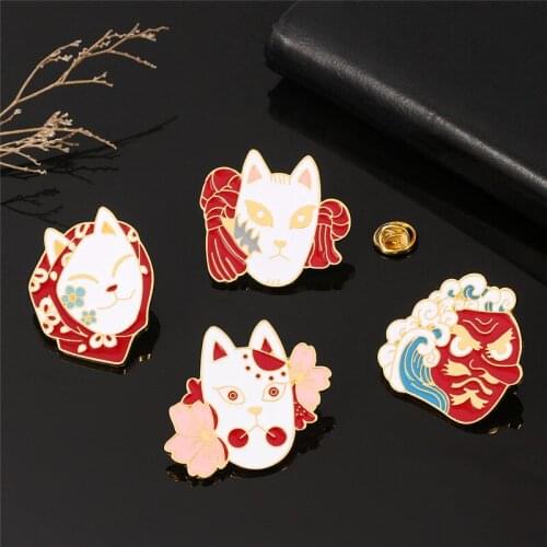 Demon Slayer Cartoon Blade Of Ghost Enamel Pin Kimetsu No Yaiba Buttons Badges Brooch Anime Lovers Denim Shirt Lapel Pins Gift