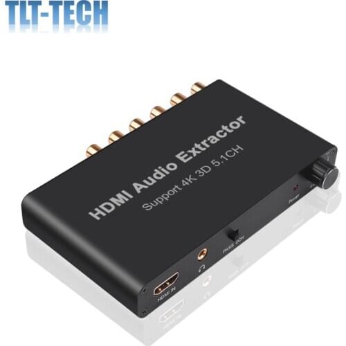 Hot 5.1CH HDMI Audio Extractor Decode Coaxial to RCA AC3/DST to 5.1 Amplifier Analog Converter Support 4K 3D For PS4 DVD