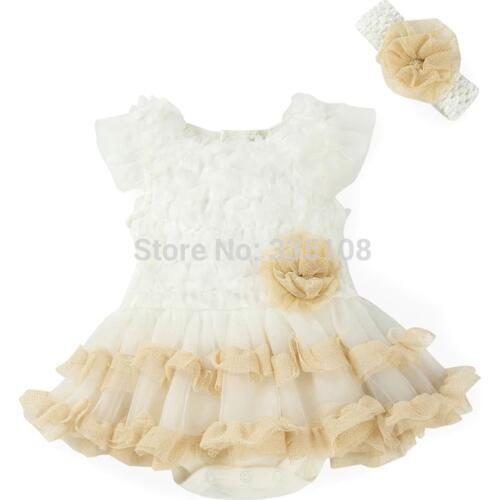 Cute Ruffles Baby Girls Dress Summer Tutu Infant Birthday Dress Kids Baby Girl Clothes Set Dresses & Headband Vestidos