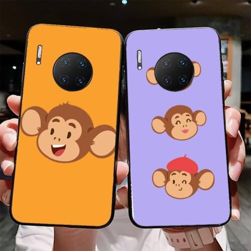 YNDFCNB Cute monkey Phone Case for Huawei Mate 20 10 9 40 30 lite pro X Nova 2 3i 7se