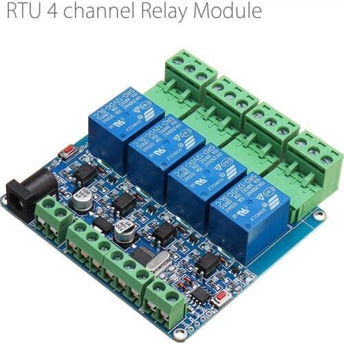 Modbus RTU 4 Channel Relay Module 4CH Input Optocoupler Isolation RS485 MCU For Arduino
