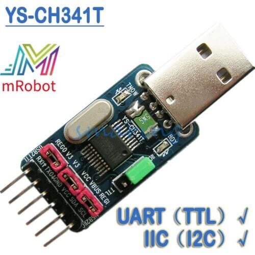 SB To TTL UART I2C Converter Adapter Module Serial Convertor With 6P DuPont Line/USB Extension Line DIY RC Electronic Toy Robot