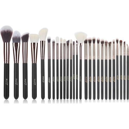 MSQ 6-27PCS Rose Gold Makeup Brushes Set Powder Foundation Eyeshadow Liner Blusher Make Up Brush Kits Natural & Synthetic Hair