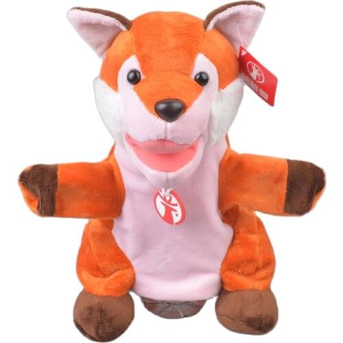 25cm Orange Color Fox Stuffed Plush Soft Doll Animals DevelopToy Girls Baby Kids Hands Puppets Birthday Gift