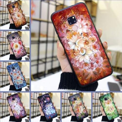 Luxury Flower Pretty Floral Back Cover For Huawei Mate 9 10 20 Pro Soft Silicone Phone Case For Huawei Mate 7 8 9 10 20 Lite
