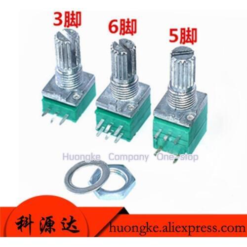 RV097NS 5Pin B5K/10K/20K/50K/100K RK097N 3Pin RK097K 6P single linked potentiometer with a switch audio sealing potentiometer