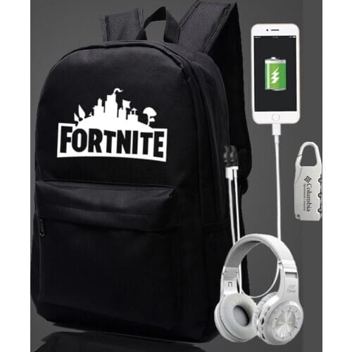 USB Charging Backpacks Fortnite Backpack Teenage Boys Girls Student School Bags Children Shoulder Bags Daily Bag