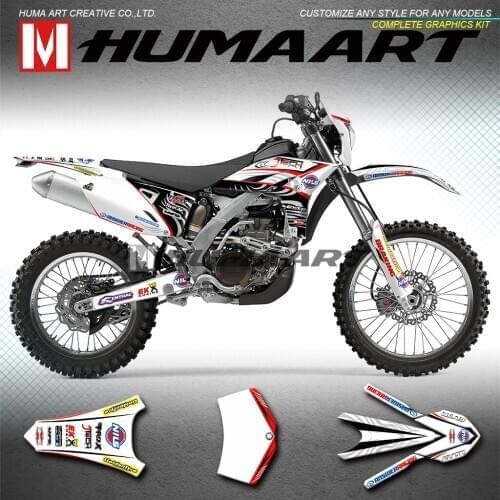 HUMMART Self Adhesive Waterproof Stickers Dirt Bike Team Stickers Kit for WR450F WRF 450 2012 2013 2014 2015