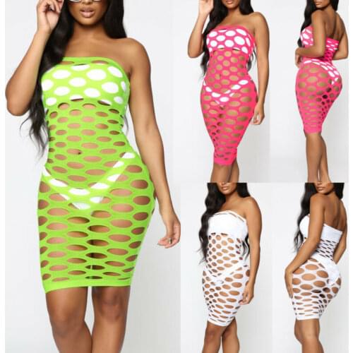 Sexy Mesh Beach Cover Women Summer Swimwear Fishnet Bikini Cover Up See Through Beach Dress Bathing Sarong Wrap