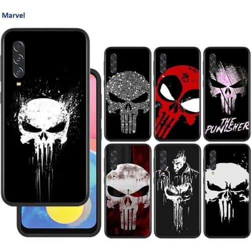 Silicone Cover Marvel Punisher Skull For Samsung Galaxy A90 A80 A70 A60 A50 A40 A30 A20S A20E A10 A10S Phone Case