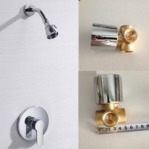 Vidric Solid brass Copper Into the wall concealed shower faucet wall mounted Showerheads Rain shower faucet suit