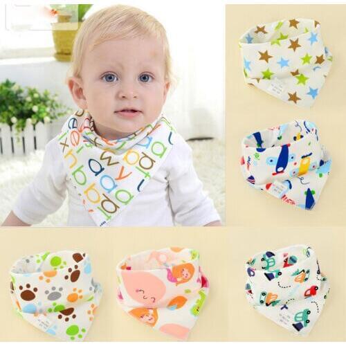 New 1Pcs Infant Kids Baby Unisex Feeding Saliva Towel Dribble Triangle Bandana Bibs Burp Cloths Baby Gifts