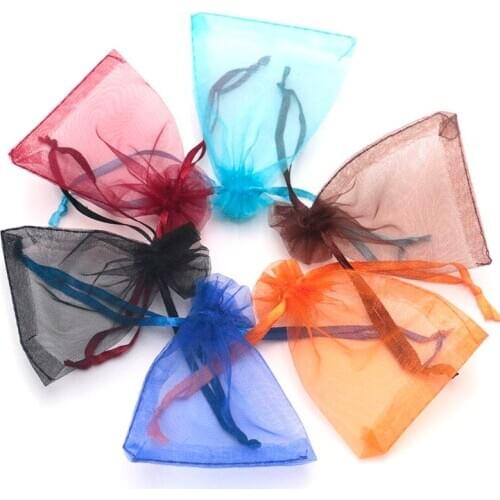 Organza Bag 7x9cm Jewelry Display Pouches for Earrings Bracelet Ring Display Packaging 100Pcs/Lot Customized Logo
