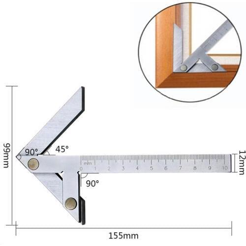45/90 degree High Accuracy Center angle Gauge Center Mark Gauge Center Marking Ruler Protractor round center line scribe ruler