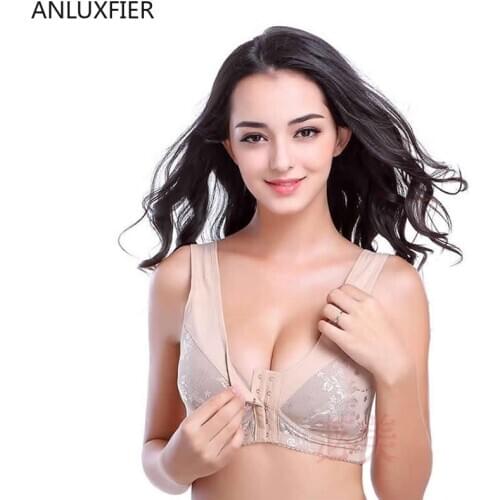 X9046 Front Buckle Vest-type Silicone Artificial Breast Bra Without Rims Mastectomy Bra Pocket Underwear for Silicone Breast