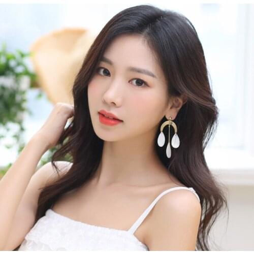 YAMEGA Handmade Goth Shell Earrings Designer Boho Unique Gold Brand Drop Korean Earrings For Women Fashion Jewelry Party Gifts