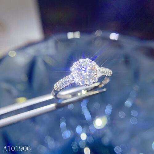 KJJEAXCMY Fine Jewelry 925 sterling silver inlay 0.5 carat Mozambique diamond gem womens ring support review new