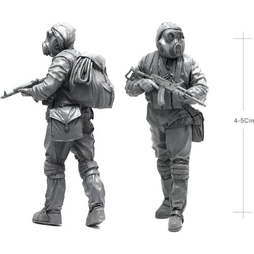 1/35 resin white model resin model Russian biochemical troops soldiers need to manually color the model free shipping