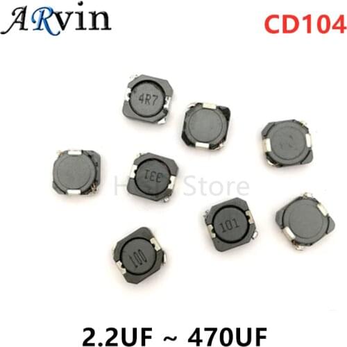 10Pcs CDRH104R CD104 SMD Power Inductors 10*10*4MM 2.2UH 3.3UH 4.7UH 6.8UH 10UH 15UH 22UH 33UH 47UH 68UH 100UH 150UH 220UH 330UH