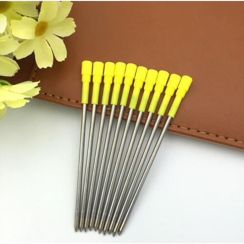 10PCS New Ballpoint Pen Refills 82mm Blue And Black Ink Refill Material Escolar Diamond Pen Refills Metal Pens
