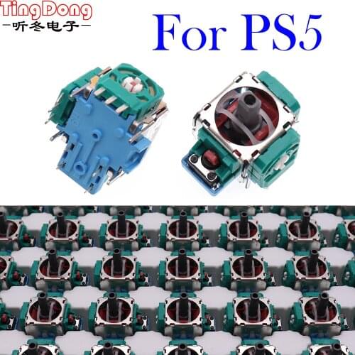 100pcs/Lot 3D Rocker Analog Joystick Replacement Green for Sony PlayStation 5 PS5 DualShock 5 Wireless Controller Con