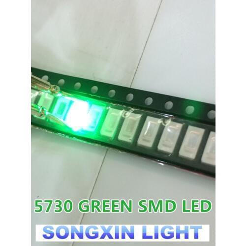 1000pcs 5730/5630 SMD Green LED Light Emitting Diode SMD LED 5730 Green Surface Mount Led 520-575NM 2.0-3.6V Ultra Birght Led
