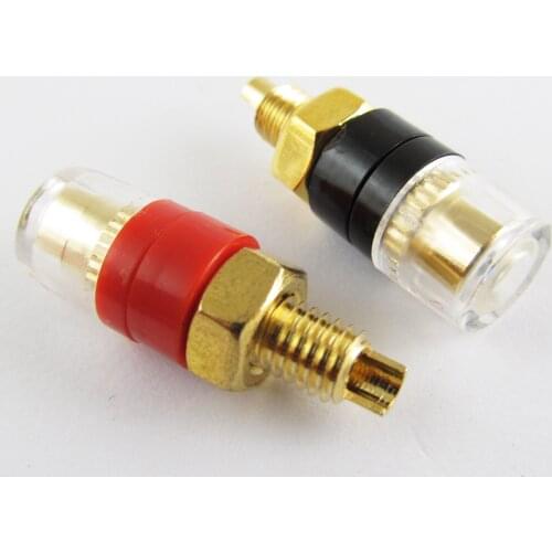 2pcs 4mm Copper Crystal Speaker Amplifier Terminal Binding Post Banana Jack 31mm Item No.: 23-0042