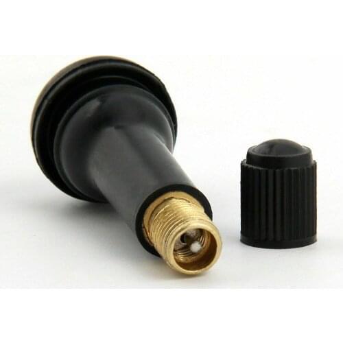 20Pcs TR414 Snap-In Tire Valve Stems Medium Black Rubber Valve TR 414 Snap-In Tire Valve Stems